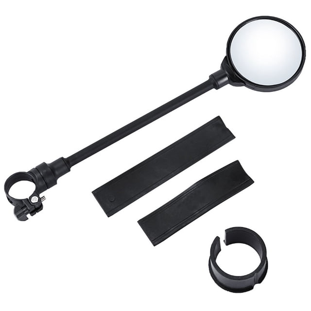 Mosiee 1/2 Pcs Miroirs de Rétroviseur de Vélo Réglables à Rotation 360 Universels Miroirs Professionnels 90x90x37,5 mm Accessoires de Vélo Noirs