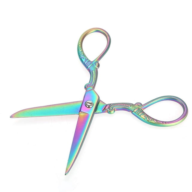 Ciseaux pour Poils du Nez Ciseaux pour Poils du Visage Petits Ciseaux Acier Inoxydable Ciseaux à Pointe Droite par Biinggo. Faits d'Acier Inoxydable de Haute Qualité avec une Finition Lisse et Iridescente. Présente un design à Pointe Droite Convenant à la Taille des Sourcils, des Poils du Nez et des Moustaches. Compact et Léger pour une Portabilité Facile.