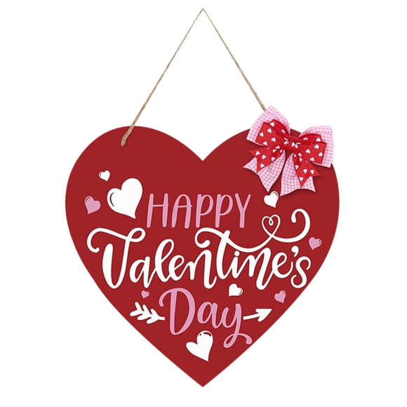 Wooden Heart Wall Decor,Valentines Day Wood Printed Indoor Hanging Decoration for Home