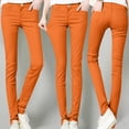 thumbnail image 2 of Kcodviy Women High Rise Jean Plus Size Pants for Women Work Casual Classic Solid Color Ankle Pants for Women Work Casual High Waist Jeans Casual Regular Tight Fitting Jeans, 2 of 8