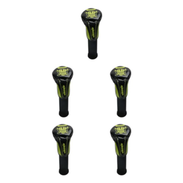 relayinert Durable Golf Driver Headcover PU Leather Guard UT Club Cover Head Green No.1 37CM 5Set