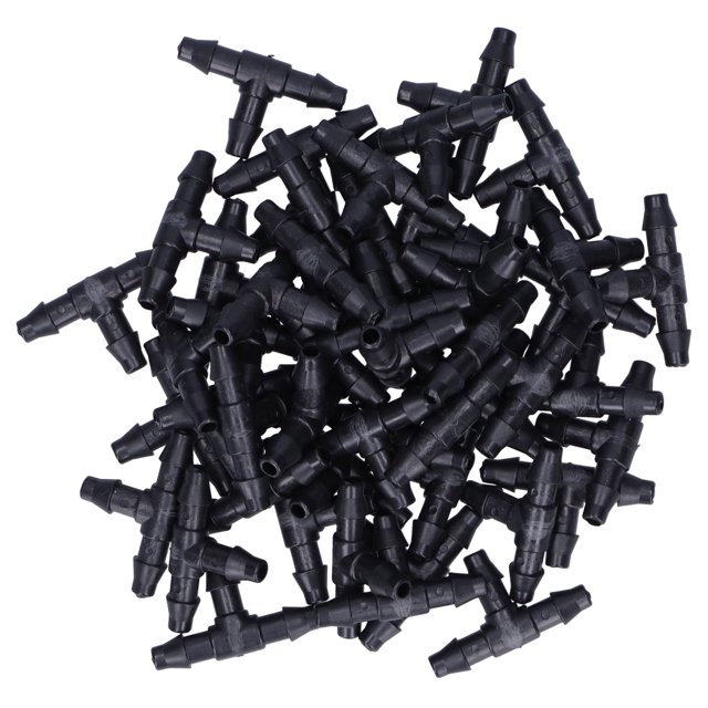 Cergrey 100 Pcs Connecteur en T 4/7 Connecteur de Tuyau Raccords de Micro-Irrigation de Jardin