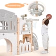 thumbnail image 2 of 8-in-1 Toddler Indoor Slide Playset – Comprehensive Kids Playground with Climber, Slide & More, 2 of 7