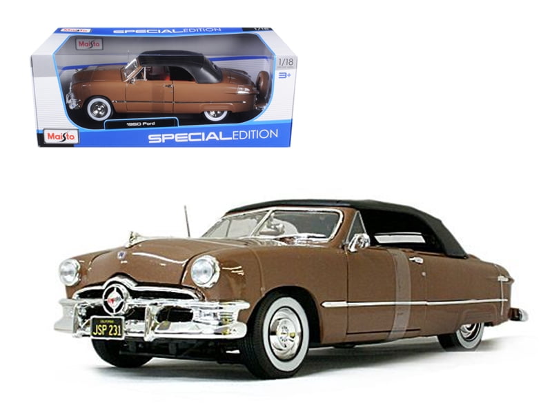 Maisto 1950 Ford Convertible Soft Top Brown/Bronze 1/18 Diecast