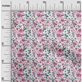 thumbnail image 2 of oneOone Tissu Popeline de Coton Blanc Floraux Matériel de Robe Tissu Imprimé Tissu au Mètre 56 Pouces de Large, 2 of 4