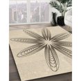 thumbnail image 3 of Ahgly Company Tapis Rectangulaire d'Intérieur Lavable en Machine Beige Blé Transitionnel, 5 Pieds x 8 Pieds, 3 of 7