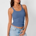 thumbnail image 4 of ohmzyzo Womens Workout Tank Tops V Neck Racerback Going Out Crop 2025 Trendy Top Summer Sleeveless Ribbed Camisole, 4 of 7
