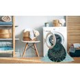 thumbnail image 2 of Ahgly Tapis Rectangulaire Lavable en Machine Intérieur Transitionnel Vert Sarcelle Profond, 2 Pieds x 3 Pieds, 2 of 7