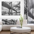 thumbnail image 1 of Pont de Manhattan en Ombre Grise - Impression sur Toile, 1 of 3
