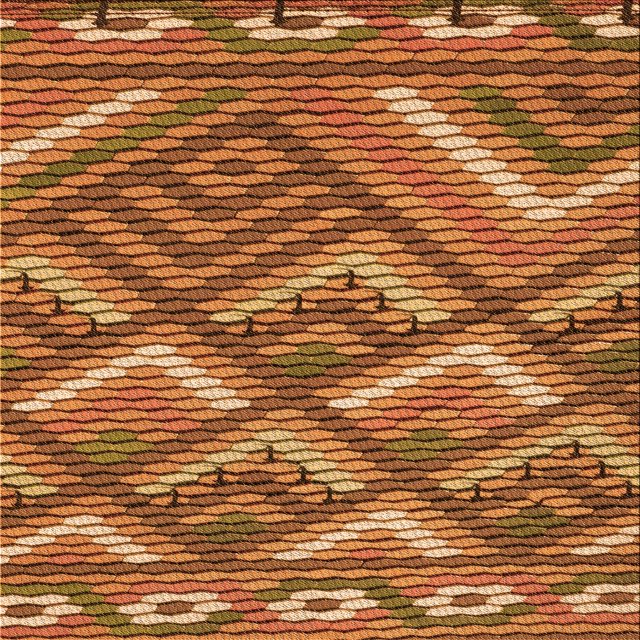 Ahgly Tapis de Zone Carré Orange Transitionnel Lavable en Machine, 6 Pieds Carré