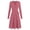 Hot Pink, variant on Lenpel Women's Long Sleeve Dress Crossover V Neck Ribbed Knit Flowy A-Line Casual Dresses Knee Length Sweater Dresses with Belt(Green,Large)