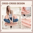 thumbnail image 4 of HOMCOM Chaise de Bureau à Croisillons avec Roulettes, Chaise de Bureau Grand Sans Accoudoirs, Rose, 4 of 10