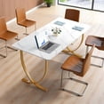 thumbnail image 2 of Executive Desk  Large Office Desk  Modern Computer Table Conference Meeting Room Table   Furniture Enlarged Desktop for Home Office   and Gold, 2 of 9