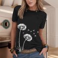 thumbnail image 2 of LUOGENLI T-shirts pour Femme pour Femmes Femmes Été Décontracté Mode Col Rond Manches Courtes T-Shirt à Imprimé Floral Haut T-shirts pour Femmes T-Shirt Graphique Saint-Valentin Blanc G, 2 of 4