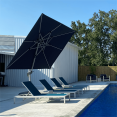 thumbnail image 1 of PURPLE LEAF 9 x 12FT Deluxe Rectangular Patio Umbrella, Large Offset Cantilever Umbrella with 360° Rotation, Gray, 1 of 13