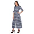 thumbnail image 3 of Moomaya Robe Kurti Longue à Manches Courtes Imprimée, Tunique Ligne A, Haut Indien pour Femmes, 3 of 5