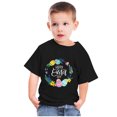 thumbnail image 2 of Penkiiy T-Shirts de Pâques pour Enfants Tout-Petits Garçons Filles Mode Pâques Mignon Fleur Oeufs de Pâques Imprimé Col Rond Imprimé Manche Courte Haut 9 Ans Noir, 2 of 4