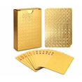 thumbnail image 1 of EAY Deck of Cards, Gold Deck of Cards, Gold Playing Cards, Gold Waterproof Playing Cards, Waterproof Playing Cards, Poker Cards, Deck of Waterproof Cards, Washable Flexible, Use for Party an, 1 of 5