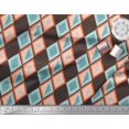 thumbnail image 3 of Soimoi Brown Rayon Fabric Stripe & Diamond Geometric Print Fabric by the Yard 56 Inch Wide, 3 of 3