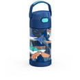 thumbnail image 4 of Thermos Kids Vacuum Insulated Funtainer Water Bottle with Flip Up Straw, 355ml, Sharks, 4 of 5
