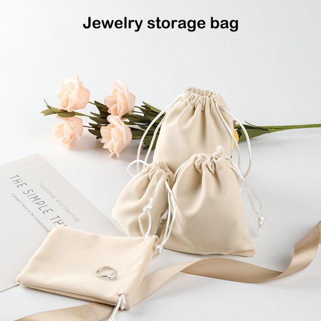 Drawstring Bag Storage Burlap Packaging Cloth Cosmetic Bind Gift Corset Pouches Sack Jewelries Bundle Organize Candy Cosmetic Coins Gray