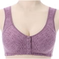 thumbnail image 2 of Timegard Bras for Women Plus Size Wirefree Front Closure Button Wide Strap Comfortable Full Support Bra, 2 of 7