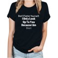 thumbnail image 2 of Kayannuo Blouses pour Femmes Liquidation Chemises Tee pour Femmes Saint-Valentin Haut à Manches Courtes Imprimé Lettre pour Femmes, 2 of 5