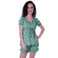 thumbnail image 1 of Moomaya Pyjama en Coton pour Femmes, Ensemble de Nuit 2 Pcs avec Shorts, Ensembles de Pyjama avec Shorts, 1 of 7