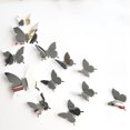 thumbnail image 1 of TIMIFIS Wall Stickers 12PCS Butterfly Silver Mirror Decoration Home Room Art 3D DIY Wall Stickers Fall Decorations For HomeFall, 1 of 2
