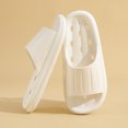 thumbnail image 2 of B91xZ Athletic Slides for Men Open Toe Shower Sandals,White 8, 2 of 5