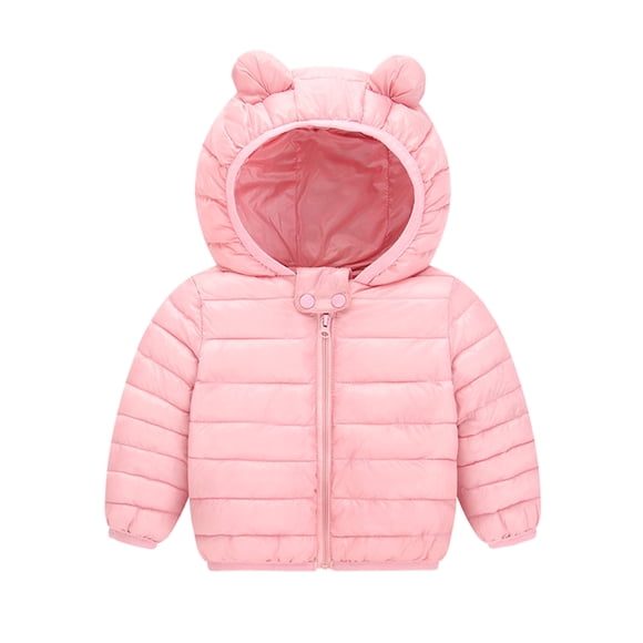 Manteau d'Hiver pour Bébés Garçons, Manteau Matelassé pour Bébés Filles, Mignon avec Capuche à Oreilles d'Ourson, Vestes à Capuche avec Poches, Manteau en Duvet Coupe-Vent pour Enfants, Manteau d'Hiver pour Bébés et Enfants, Vêtements Chauds et Épais 3-4 Ans