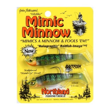 Northland NL-MM4-23 Mimic Minnow Shad 1/4 Oz, #2/0 Hk, 2 1/2" Perch 2/Cd