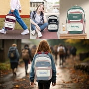 Iumwxz Storage Cabinet Teen Backpack for School Color Blocking Sports Kids Backpack for Teens Middle School Students Bookbag Computer Bag for School Waterproof Casual Daypack Travel Shelf Green