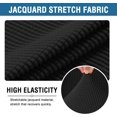 thumbnail image 2 of Stretch Wing Chair Cover Jacquard Spandex Stretch Slipcovers for Wingback Chairs, Slip Resistant Stylish Wingback Chair Cover 2 Piece with Elastic Bottom, Machine Washable - Black, 2 of 7
