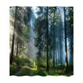 thumbnail image 1 of Rideaux de Douche en Tissu Polyester, Rideau de Douche Imprimé Numériquement pour Ferme et Forêt, 1 of 7