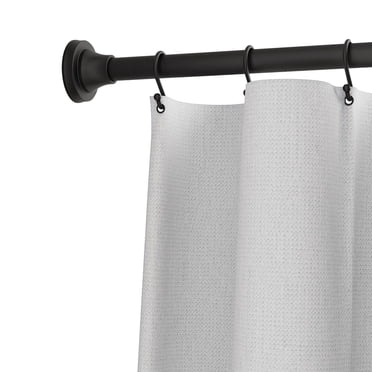 Tringle à rideau de douche à tension réglable Mainstays avec embouts décoratifs, 109 à 183 cm, noire