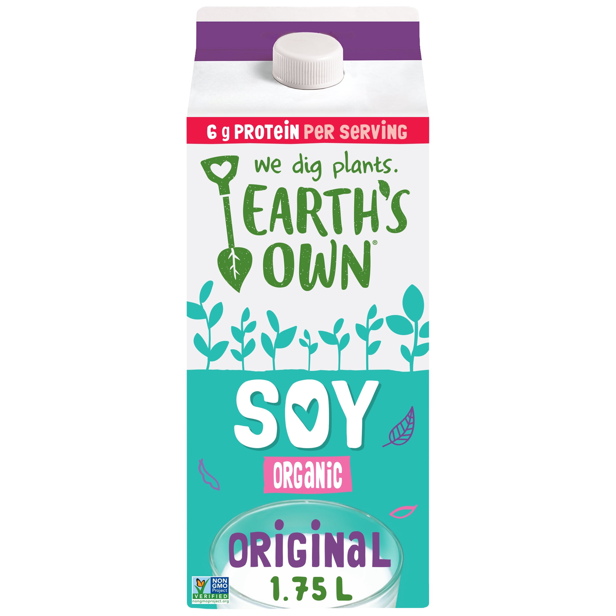Earth's Own Gluten-Free, Original Organic Soy Milk Alternative, 1.75L