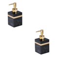 thumbnail image 1 of Ruiboury Resin Soap Dispenser Reusable for Tabletop Kitchen Shower Shampoo Bathroom Black 250ml 2Set, 1 of 1