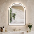 thumbnail image 3 of MIUUKA Dimmable LED Bathroom Mirror - 24x36" Arched Vanity, Front & Backlight, Anti-Fog, Shatter-Proof, Memory Function, 3 Color Temperatures, Wall Mounted, 3 of 8