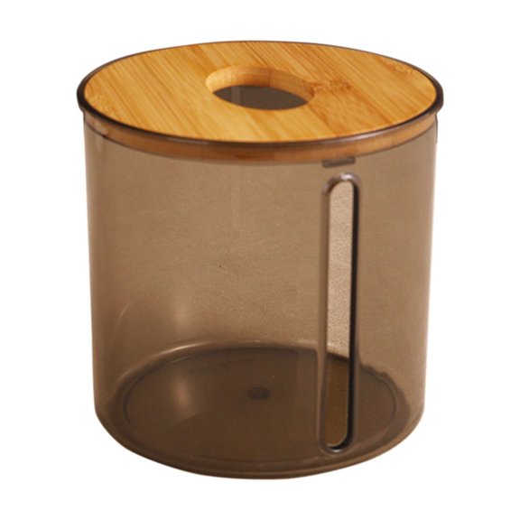 Tauxra Wood Tissue Box Holder Plastic Storage Container for Living Room Office Desk 8.4 Inch Long Clear Top Easy Refill