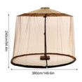 thumbnail image 2 of Outdoor Patio Umbrella Mosquito Net Cover - Polyester Mesh with Double Zipper, Universal Fit for Cantilever Umbrellas, Windproof TPU Base Included, 2 of 6