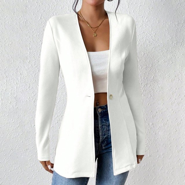 Vestes pour Femmes, Débardeurs Décontractés Réguliers Unis Confortables à Manches Longues à Col en V pour Femmes, Cadeaux pour Femmes, TG