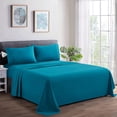 thumbnail image 1 of Marina Decoration 600 Thread Count Ultra Soft Deep Pocket Hotel Standard Solid Bedding Long Staple Percale Cotton All Season Sheet Set with Pillowcase, 1 of 7