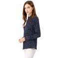 thumbnail image 4 of INSPIRE CHIC Women's Printed Long Sleeve Piped Button Down Shirt, 4 of 6