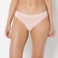 thumbnail image 1 of Ultrasoft Modal Bikini Panty with Lace Trim in Pearl Blush, 1 of 5