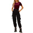 thumbnail image 2 of INSPIRE CHIC T-Shirt Décontracté à Manches Courtes et Col Rond en Velours pour Junior, Idéal pour les Fêtes de Noël, 2 of 5