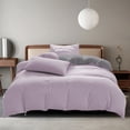 thumbnail image 1 of All-Season Bedding Set,4-Piece Solid Color Sheet Set,Washable,Duvet Cover,Pillowcases,Comfortable,Family-Friendly,Easy Care,Machine Washable,Feathery,PENDANE,Purple, 1 of 9