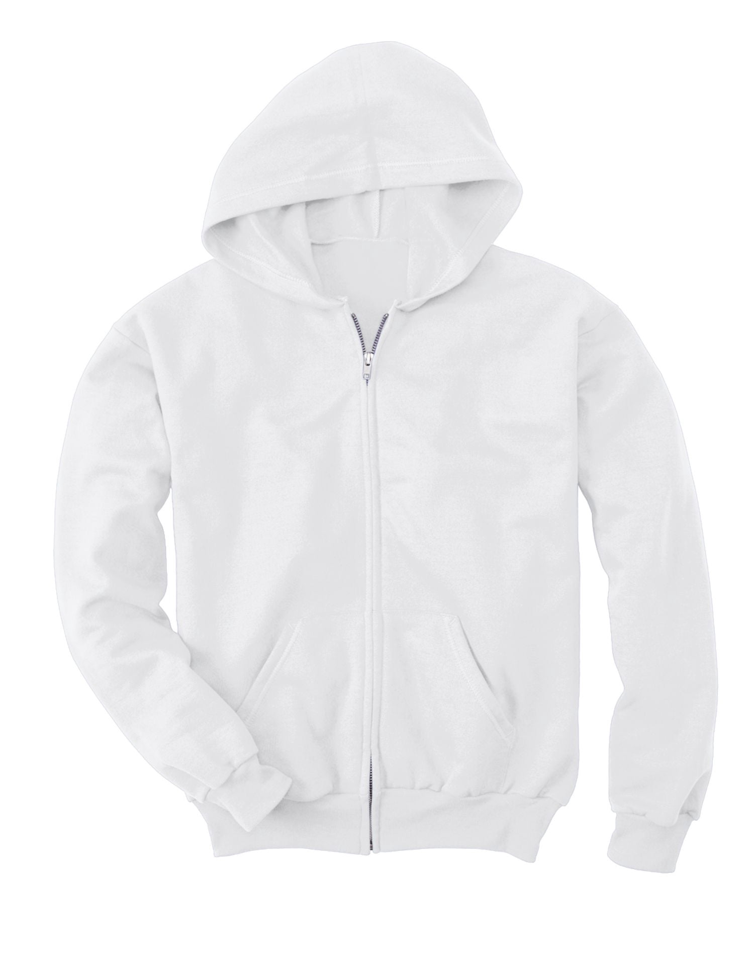 Hanes Comfortblend EcoSmart Chandail à Capuchon à Fermeture Éclair Intégrale pour Enfants, G, Blanc