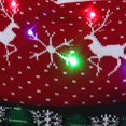 thumbnail image 2 of Christmas Decor Knitted Christmas Hat Cartoon Pattern Light Flashing Cap LED New Year  Gifts, 2 of 4