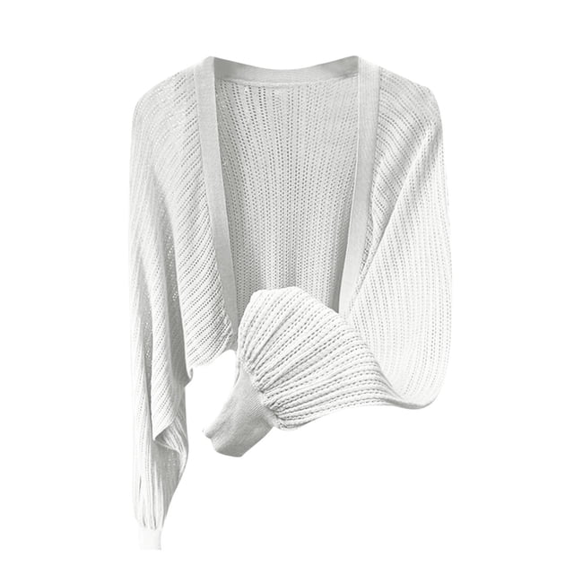 Women's Summer Cropped Cardigan Sweaters Lantern Sleeves Knit Lightweight Open Front Shrugs Tops 2025